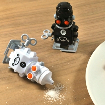 Suck UK 机器人盐椒瓶/Salt & Pepper'Bots