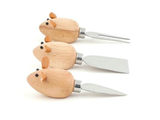 Kikkerland 小老鼠奶酪刀三件套/Mice Cheese Knives