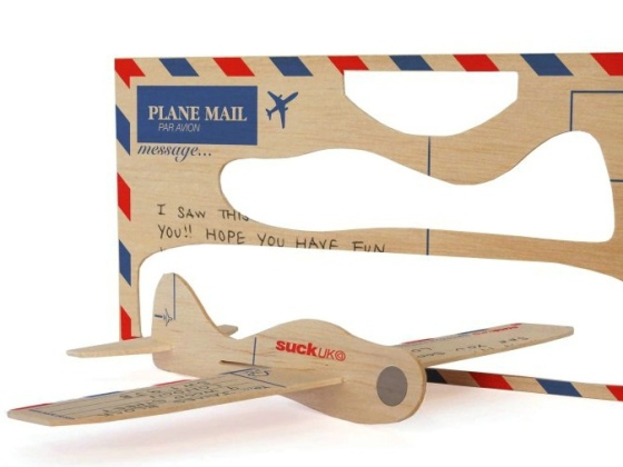 Suck UK 木制飞机明信片/木质贺卡 Postcard Aeroplane