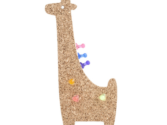 Kikkerland 软木长颈鹿磁性冰箱贴/Giraffe Corkboard Magnet 创意软木冰箱磁性贴