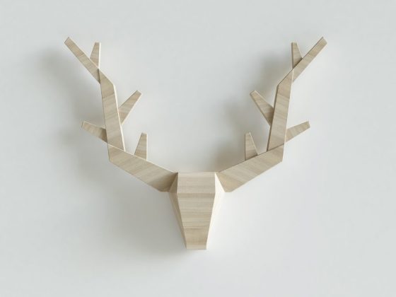 Wooden handmade animal trophies in to your wall
