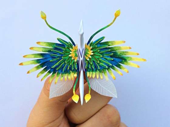 美丽折纸鸟