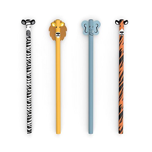 Kikkerland 动物铅笔集/Safari Animal Pencil