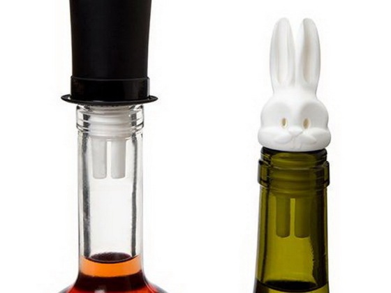 Peleg Design 兔子酒瓶分流器与密封塞/Barney Double Pourer-Stopper